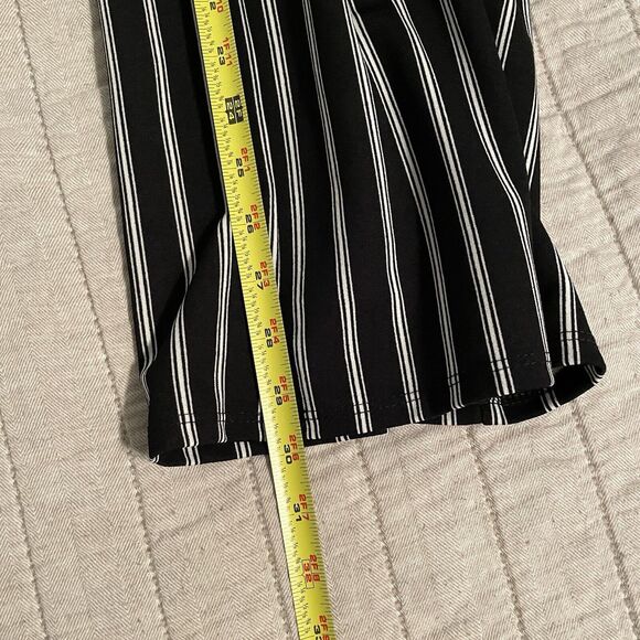 Vamp VTG Women's Super High Rise Pants Black/White Stripe Wide Leg Size MED - Picture 9 of 10
